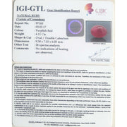 4.11/CT Natural Mozambique Ruby with Govt. Lab Certificate-(23310)
